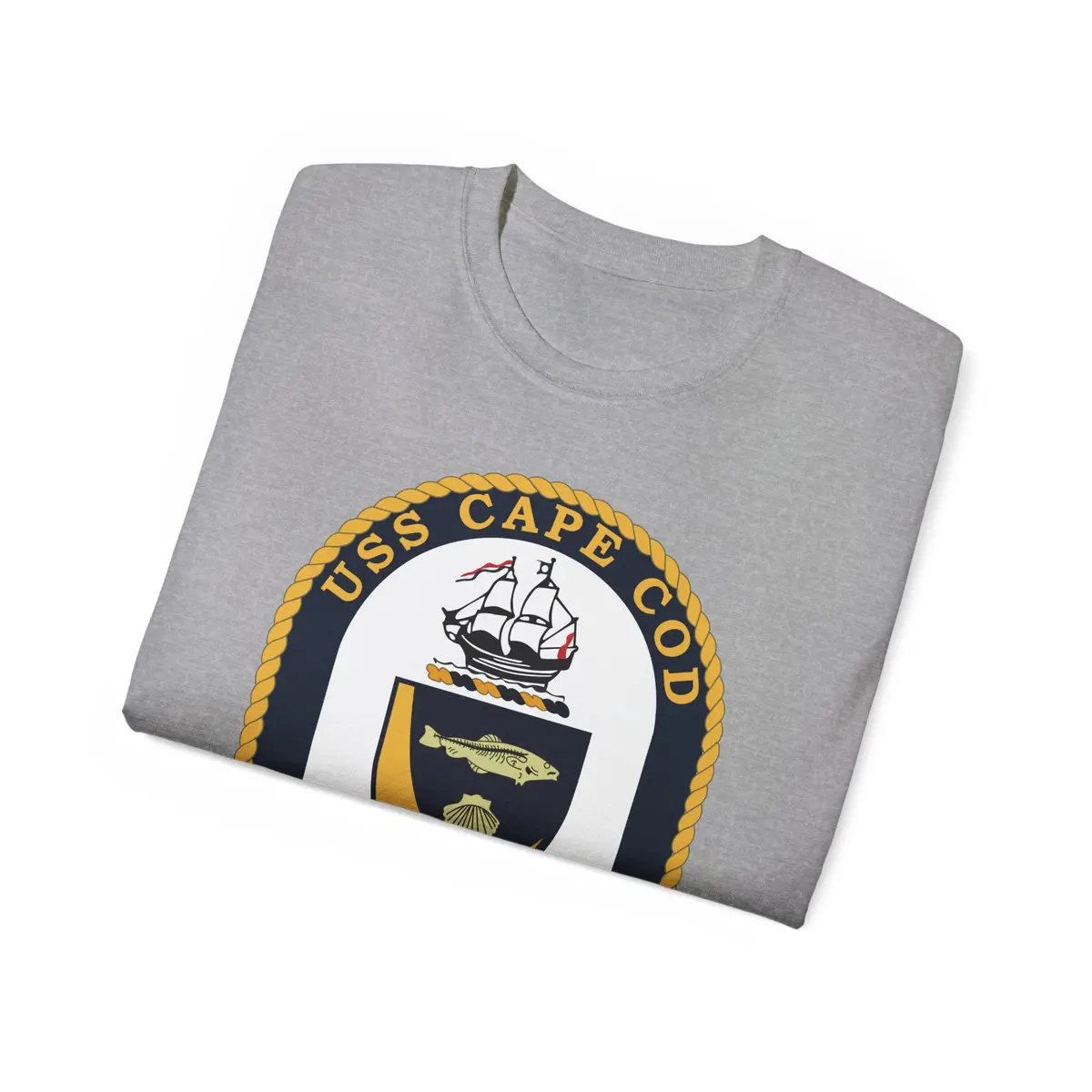 Unisex Ultra Cotton Tee - Navy - Uss Cape Cod (Ad 43) Wo Txt X 300 25