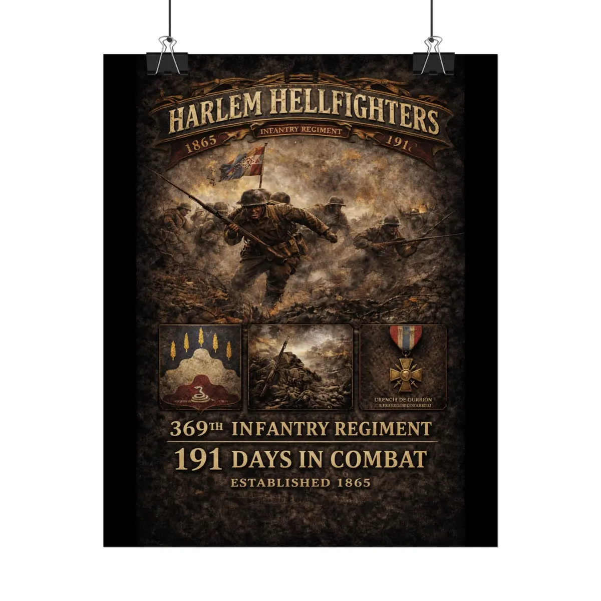 Rolled Posters - 369Th Infantry Regiment - Assault Across No Man's Land - Wwi - Poster 1 13