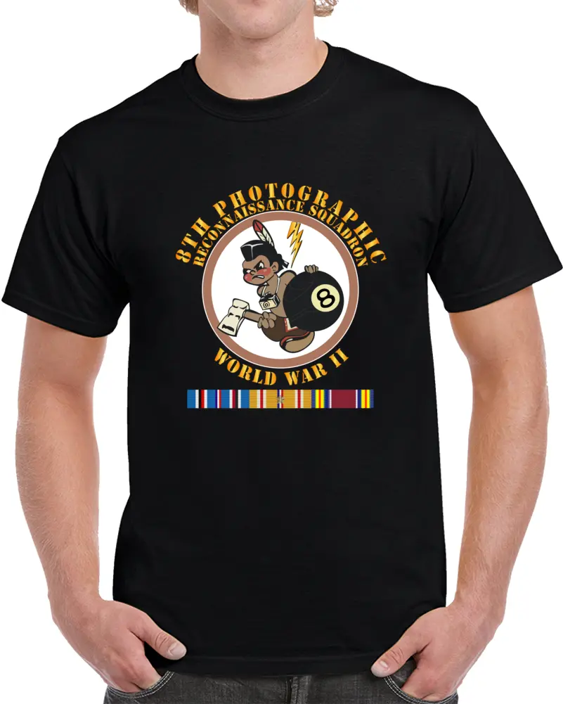 Aac - 8Th Photographic Reconnaissance Squadron - Wwii W Pac Svc T Shirt 1
