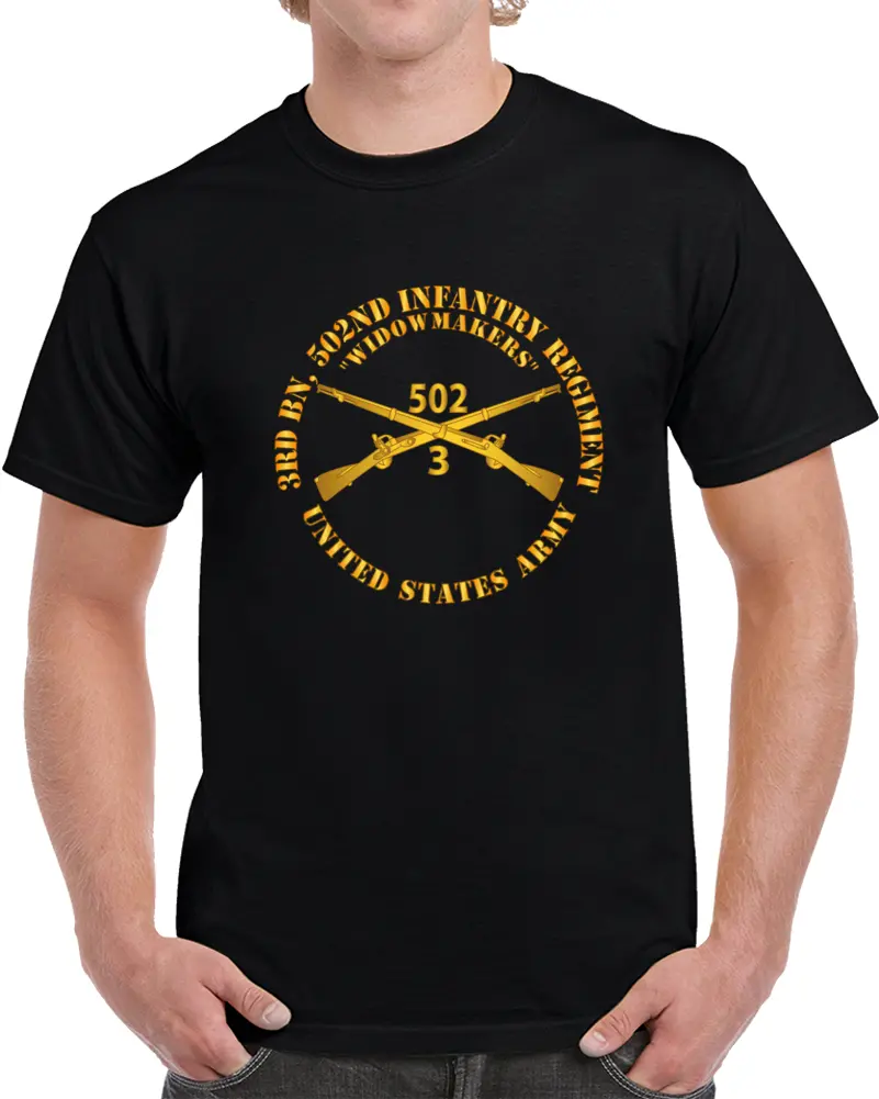 Army - 3Rd Bn 502Nd Infantry Regt - Widowmakers - Infantry Br T Shirt 1