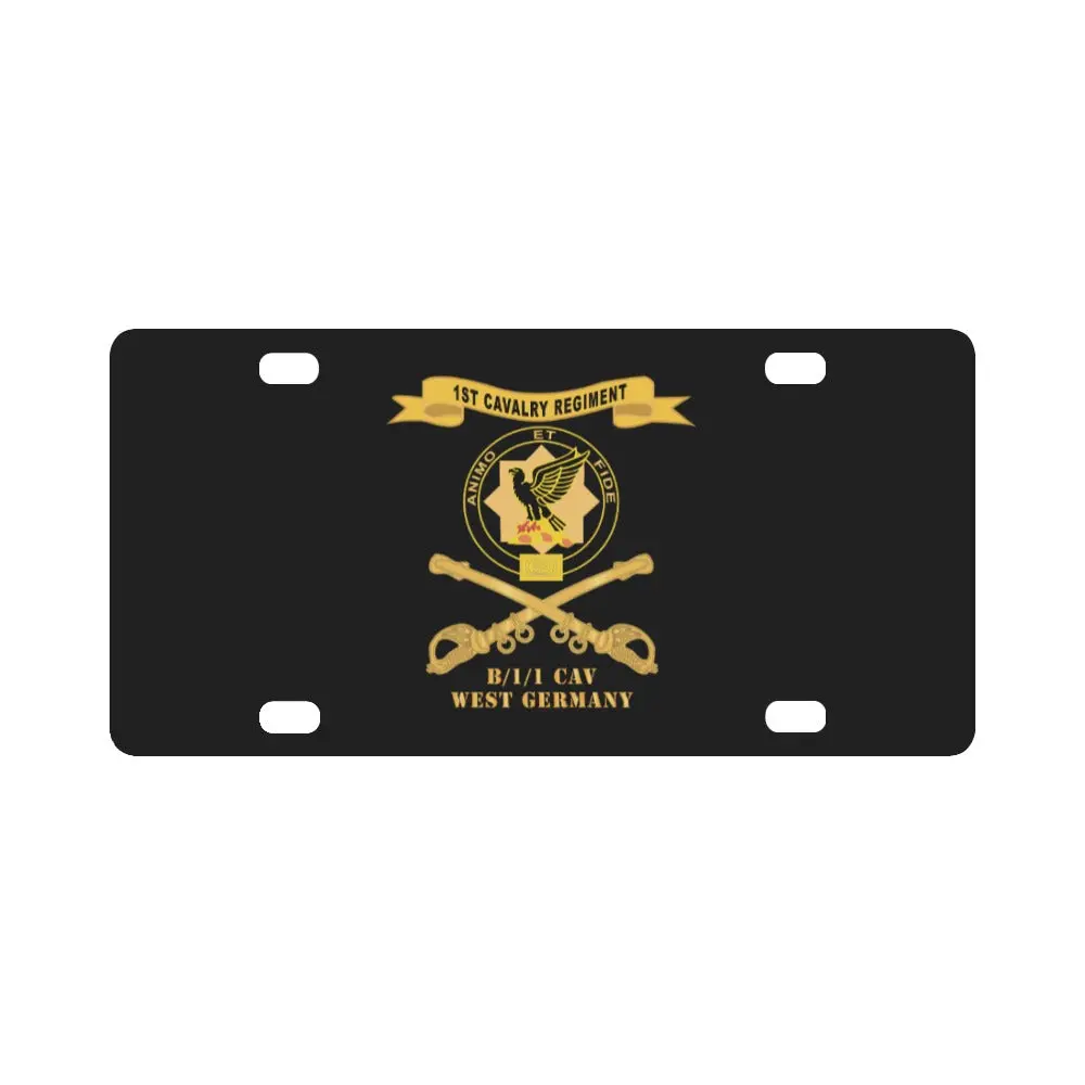 Army - 1St Cavalry Regiment W Br - Ribbon - B-1-1 Cav West Germany X 300 Classic License Plate 1