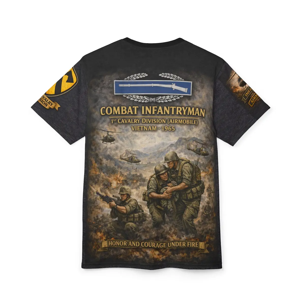 Battle Of Ia Drang 1965 Airmobile Tee — 1St Cavalry Division Combat Infantryman All‑Over Print 4
