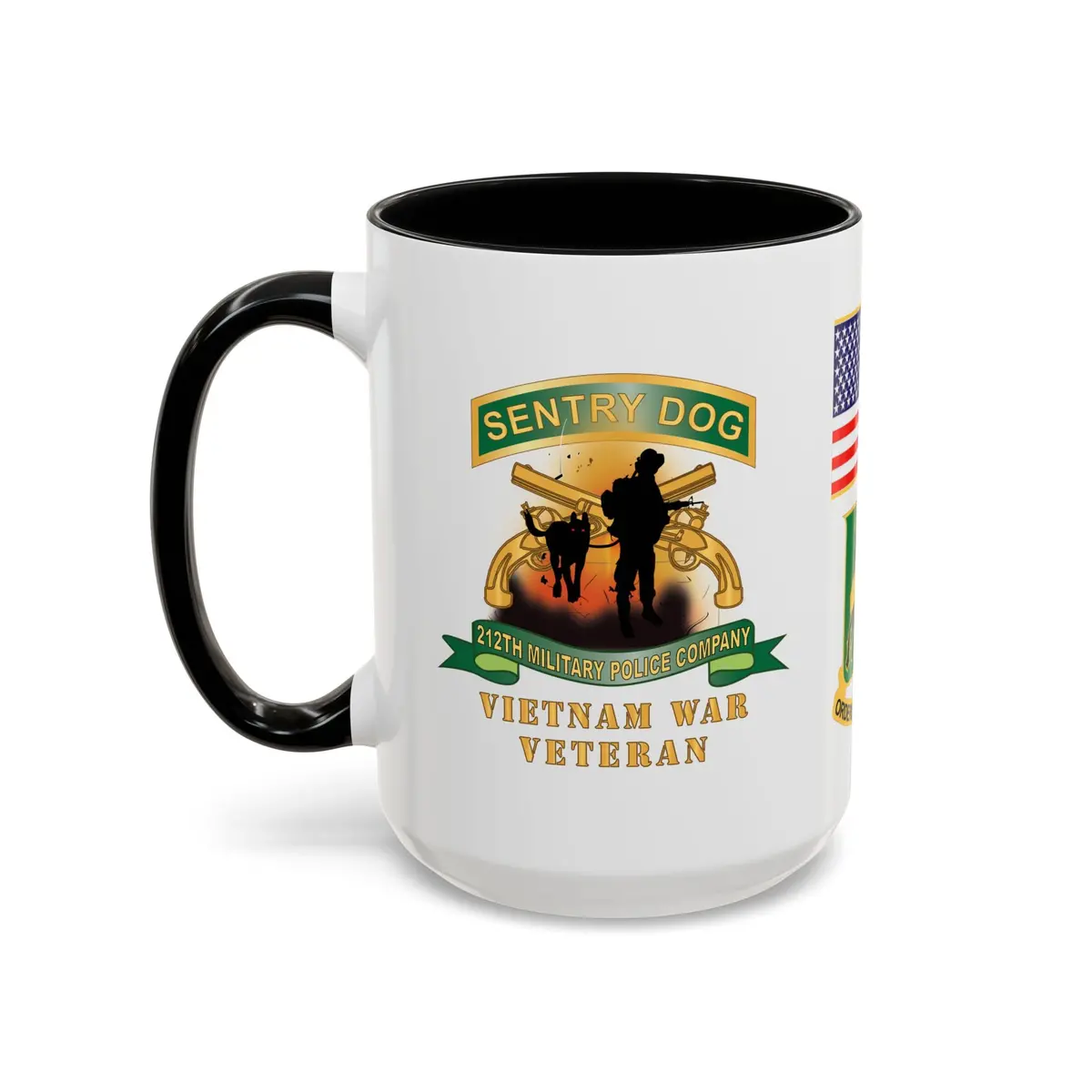 Accent Mug - Army - Sentry Dog - 212Th Military Police Company - 720Th Mp Bn W Vn Svc Ribbons 1