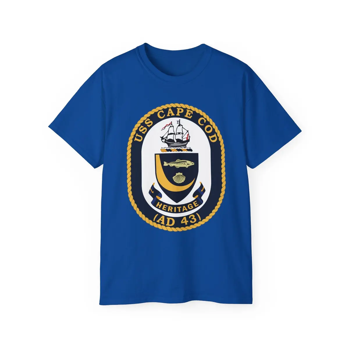 Unisex Ultra Cotton Tee - Navy - Uss Cape Cod (Ad 43) Wo Txt X 300 11