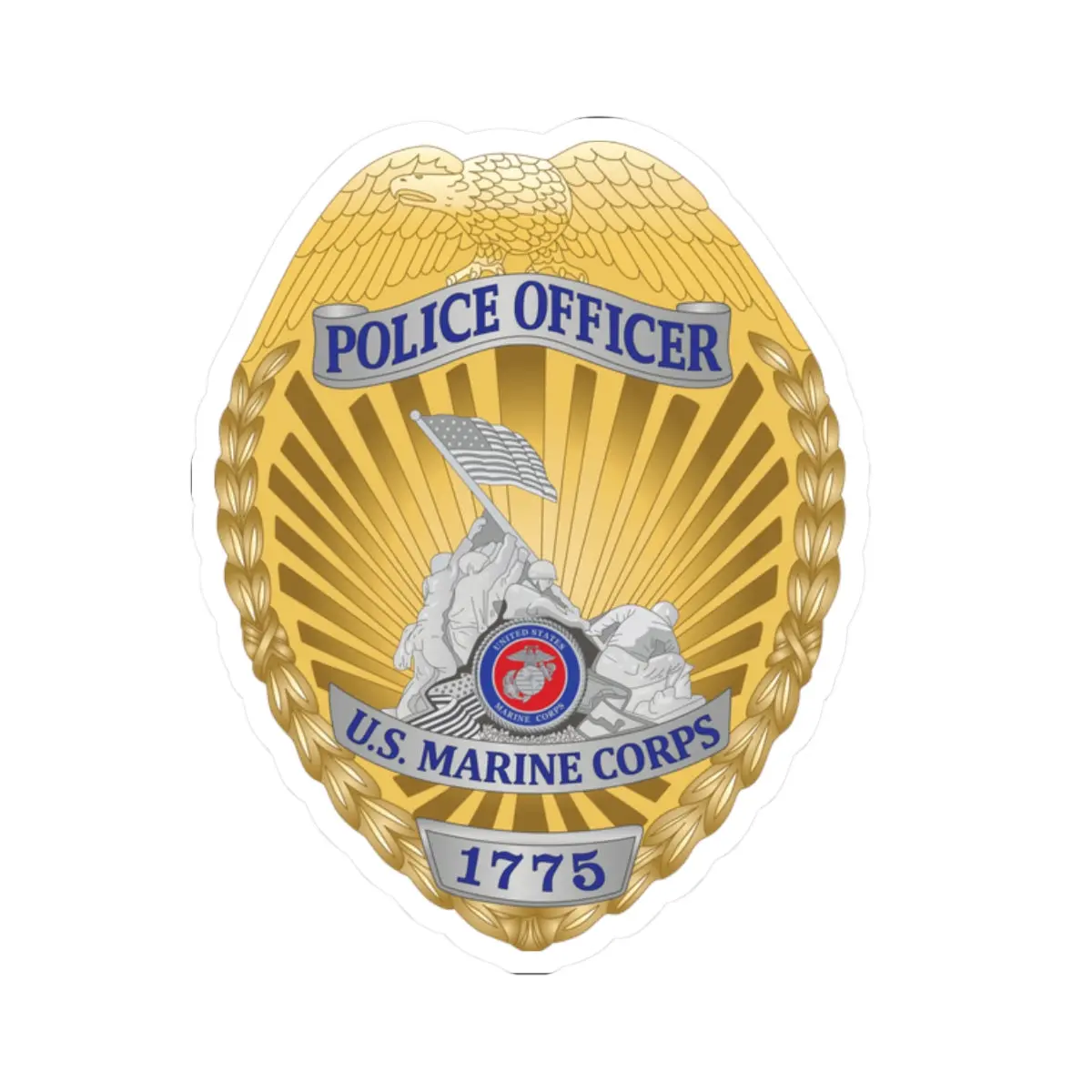 Kiss-Cut Stickers - Usmc - Police Officer - U.S. Marine Corps 1775 X 300 3