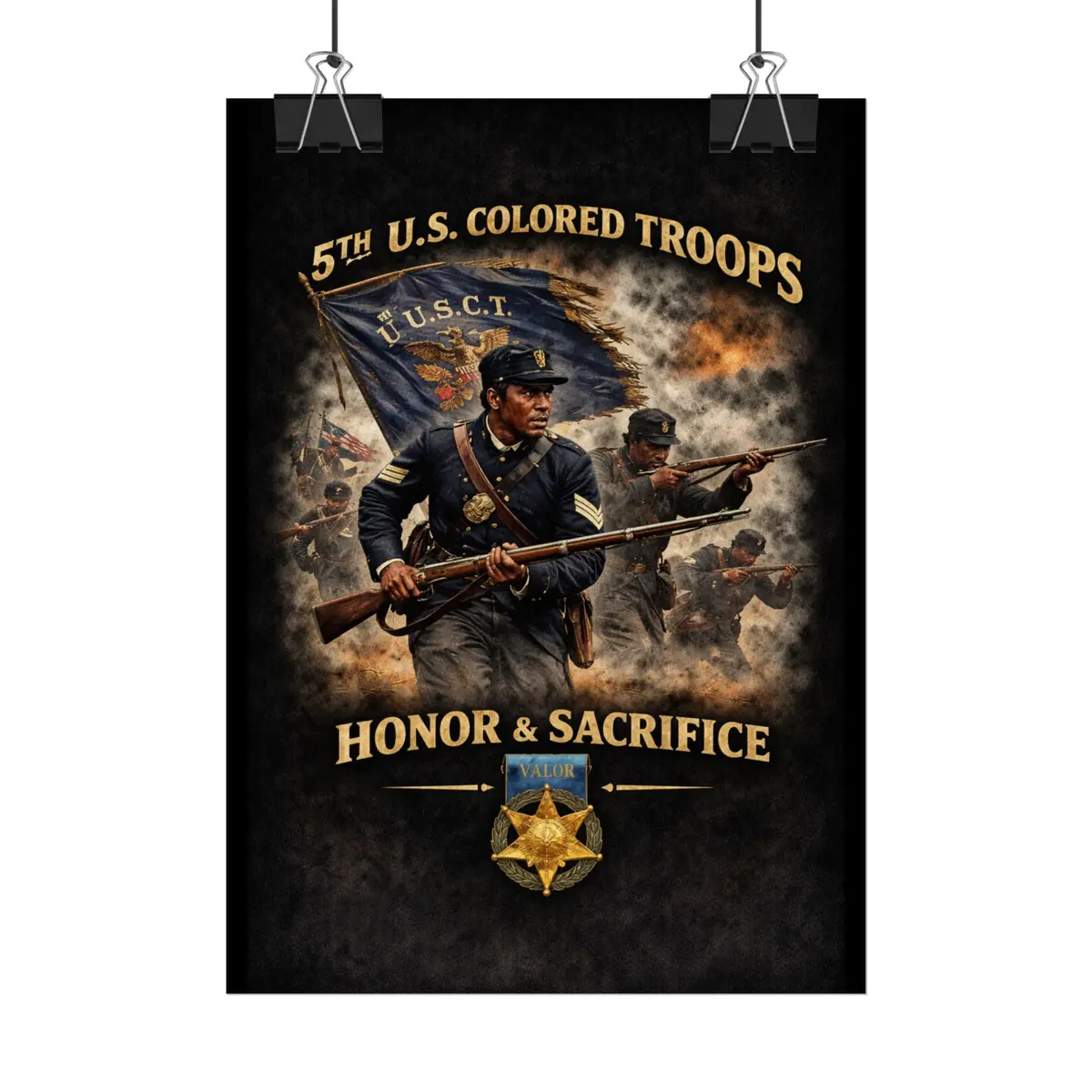 Posters - Honoring The 5Th Usct, 1864 - Right 12