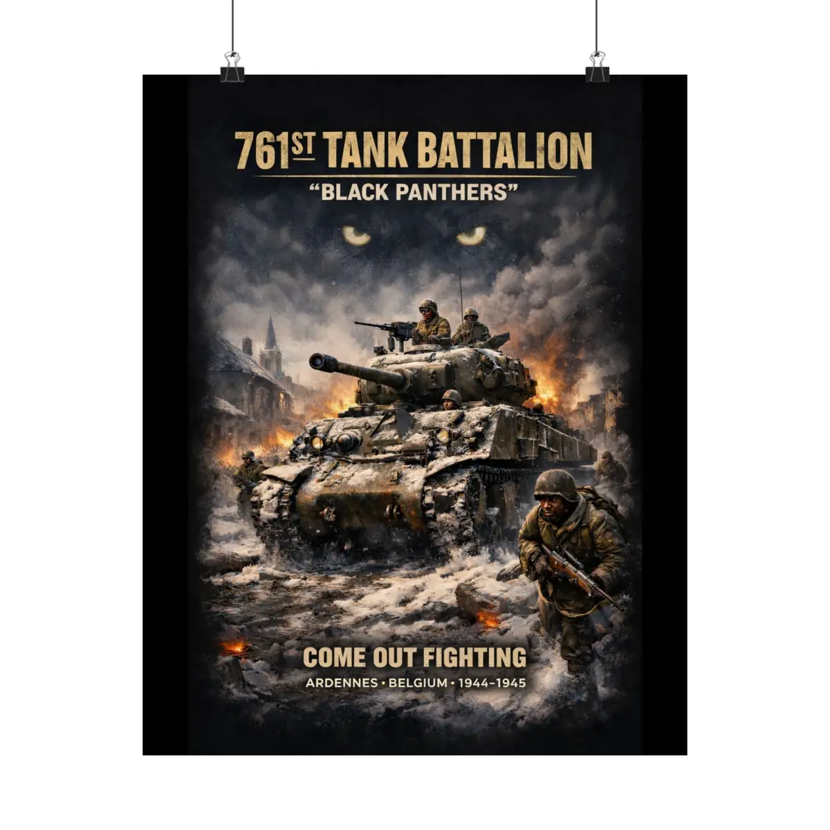 Matte Poster - 761St Tank Battalion In Action - Honoring The 761St Tank Battalion 5