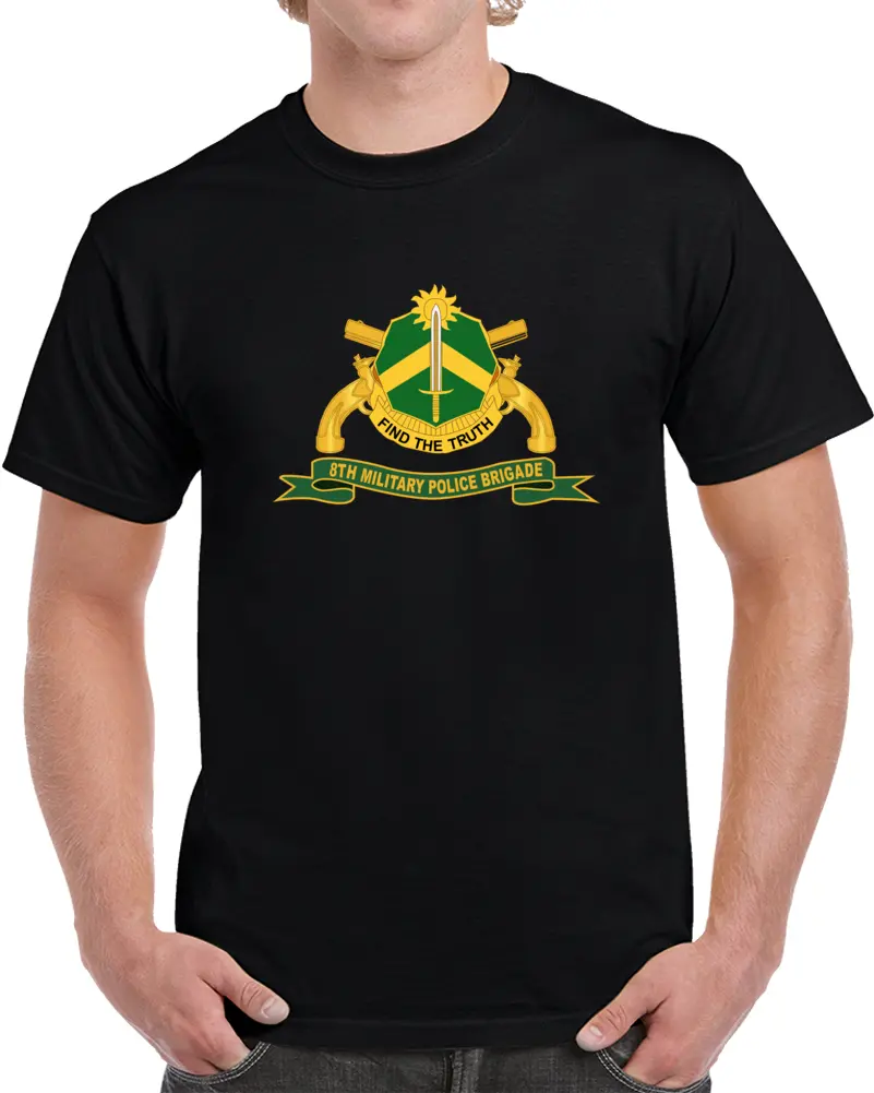 Army - 8Th Military Police Brigade W Br - Ribbon T Shirt 1