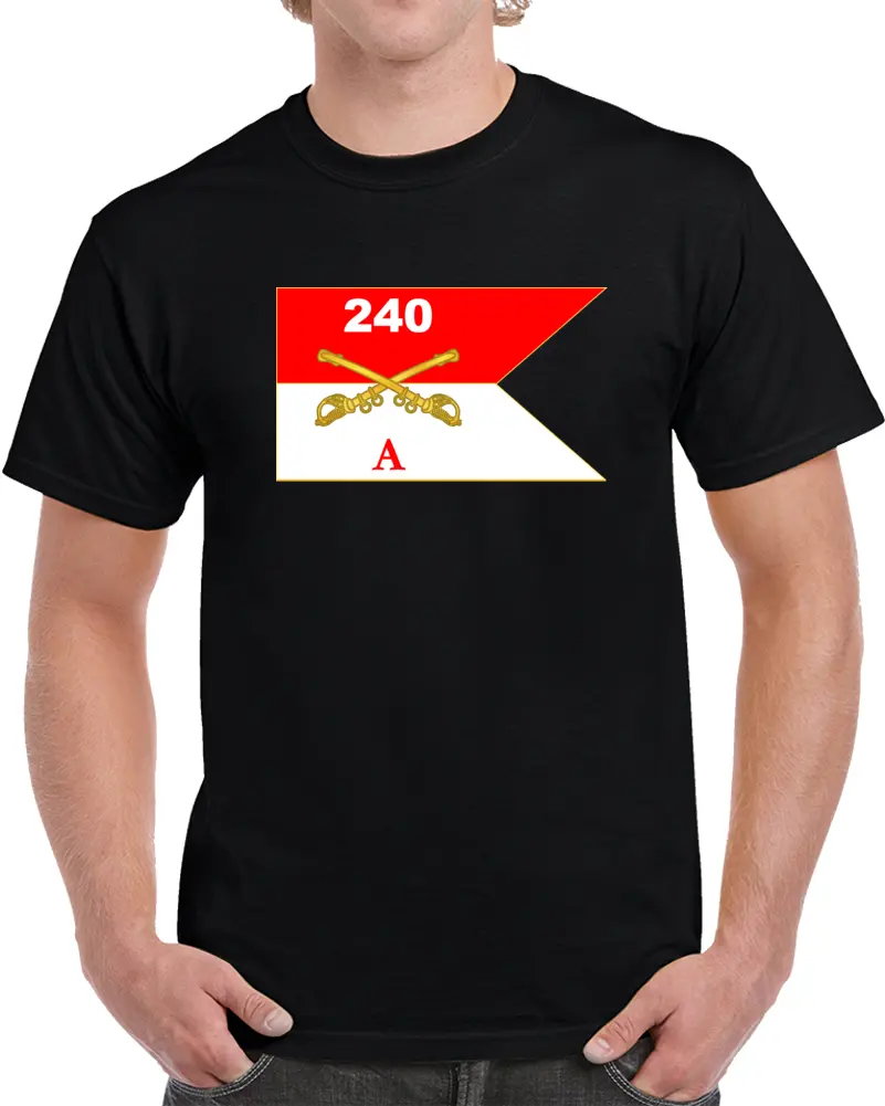 Army - Alpha Troop, 240Th Cavalry Regiment - Guidon T Shirt 1