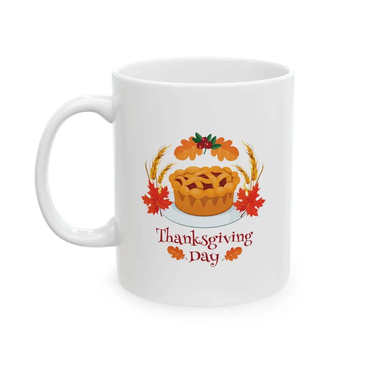 White Ceramic Mug - 11Oz & 15Oz - Thanksgiving Day 1