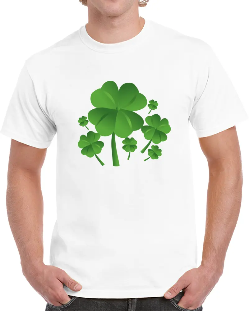 Classic - St. Patrick's Day - Four Leaf Clovers T Shirt 1