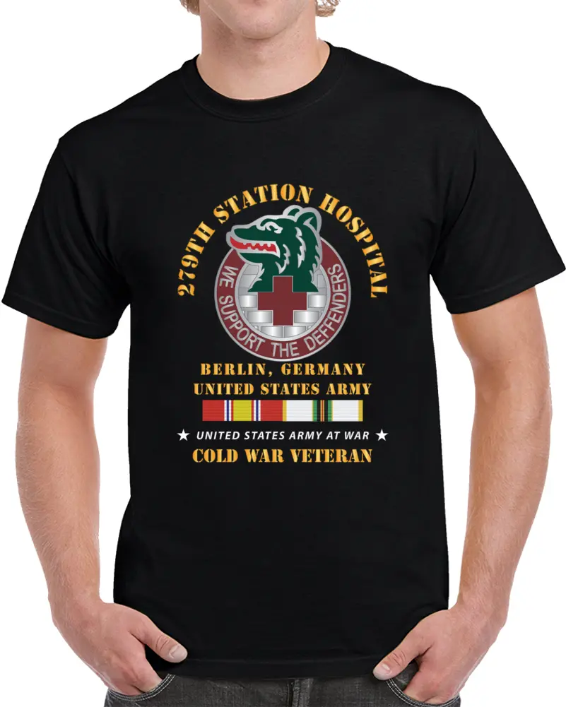 Army - 279Th Station Hospital - Berlin, Germany W Cold Svc X 300 T Shirt 1
