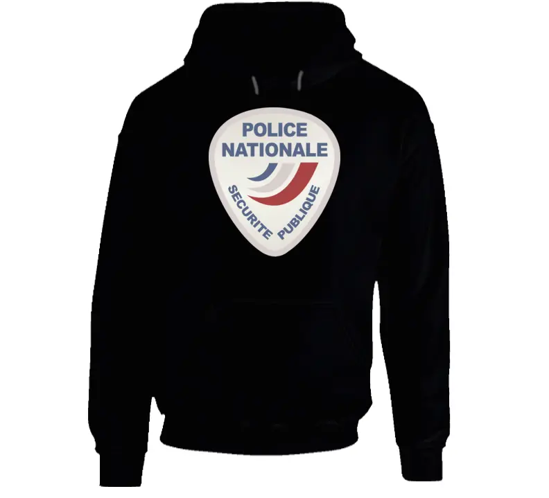 Police Nationale France Police Patch Blanc Hoodie 1