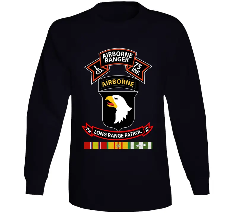 Ssi - Vietnam - L Co 75Th Ranger - 101St Abn - Lrsd W Vn Svc X 300 Long Sleeve T Shirt 1