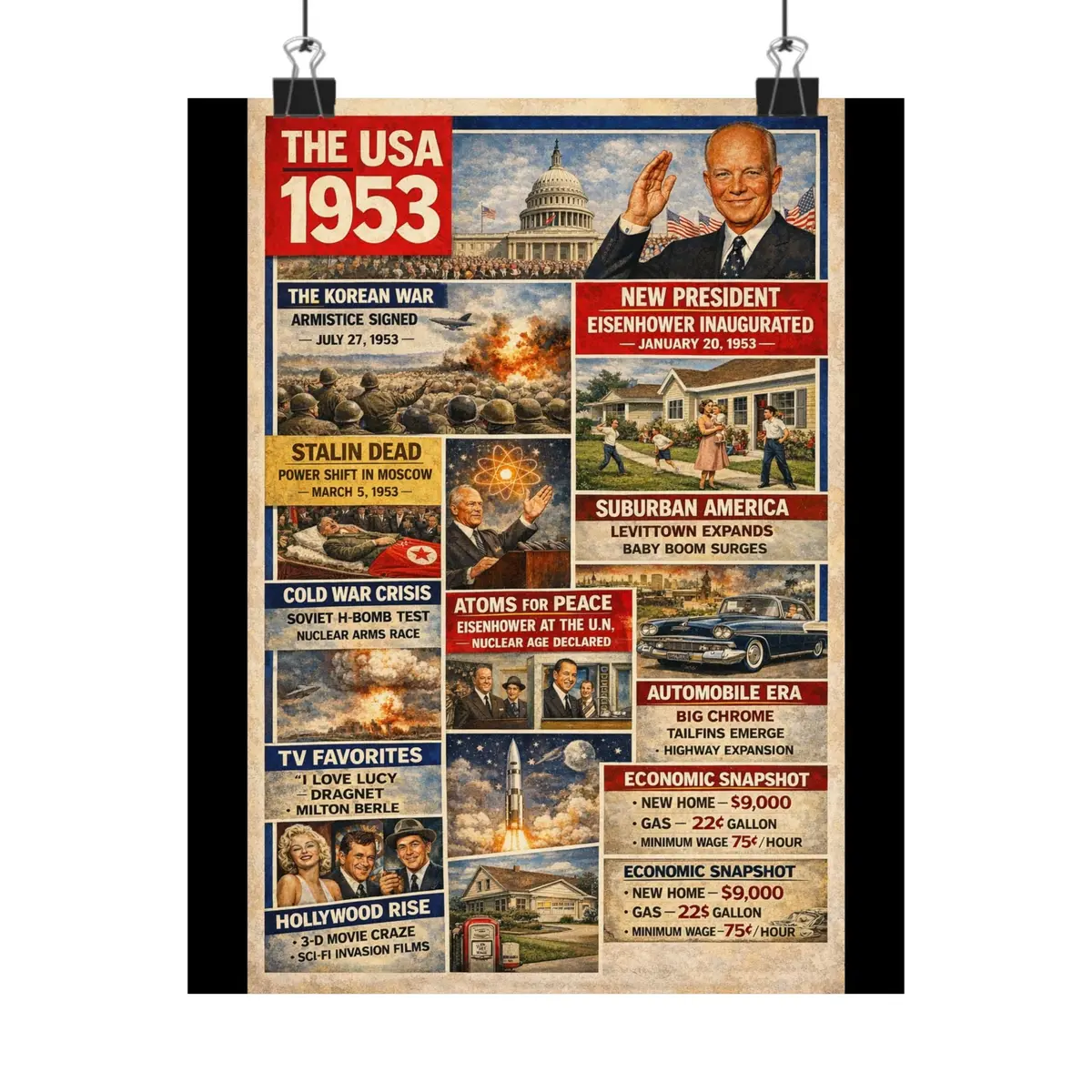 Matte Poster -The Usa - 1953 1