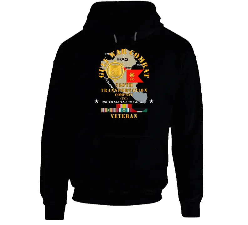 Army - Gulf War Combat Vet  - 250Th Transportation Company Guidon X 300 Hoodie 1