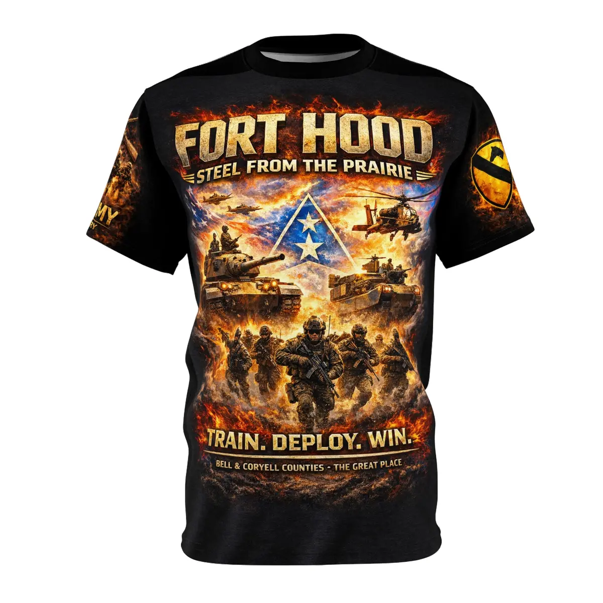 Fort Hood 1St Cavalry Division Tribute Tee — "Steel From The Prairie" 1