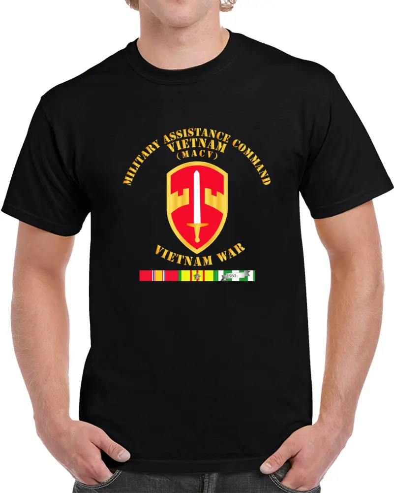 Army - Military Assistance Cmd Vietnam - Macv - Vietnam War W Svc T Shirt 1