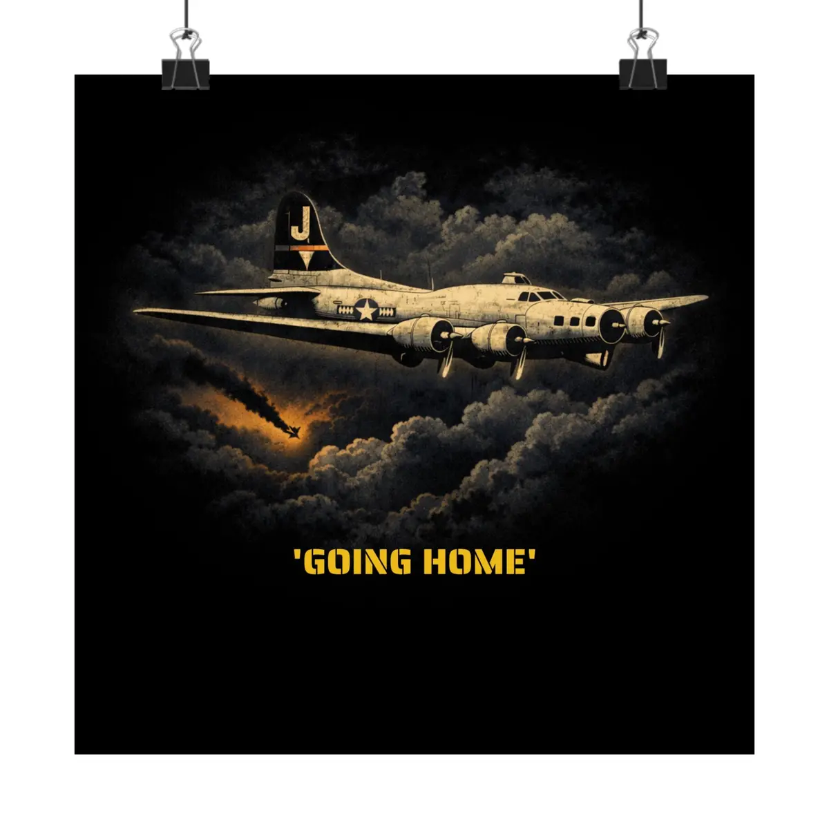 775Th Bomb Squadron Matte Poster — 'Going Home' Vintage Wwii Aviation Print 1