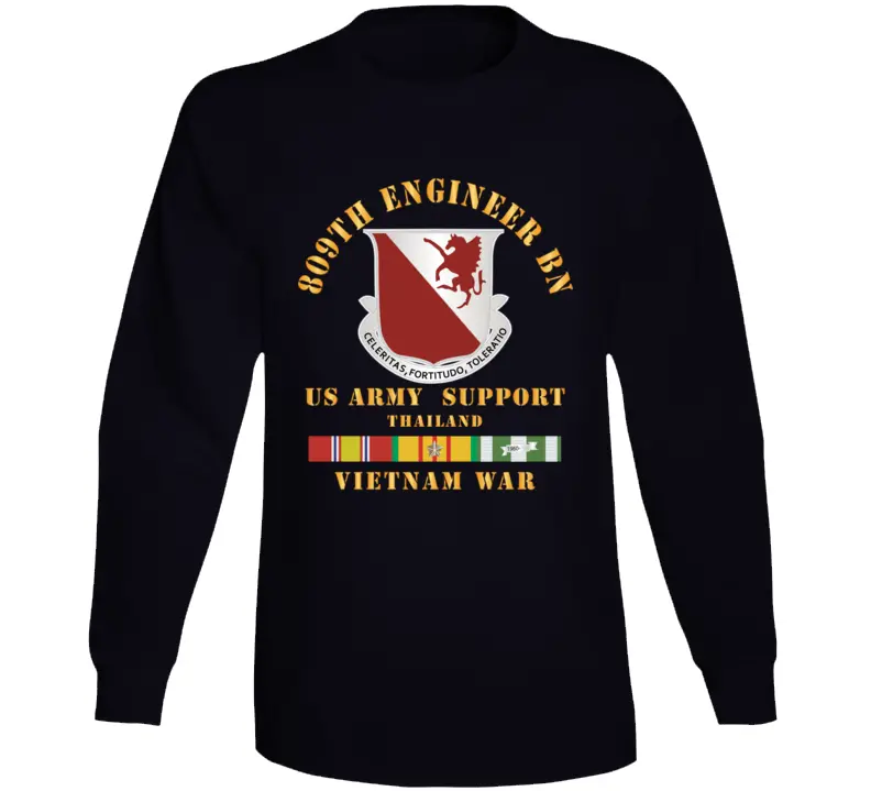 Army - 809Th Engineer Bn - Thailand W Vn Svc X 300 Long Sleeve T Shirt 1