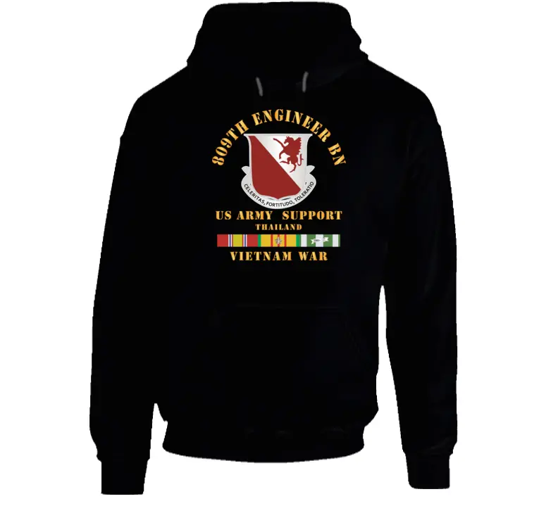 Army - 809Th Engineer Bn - Thailand W Vn Svc X 300 Hoodie 1