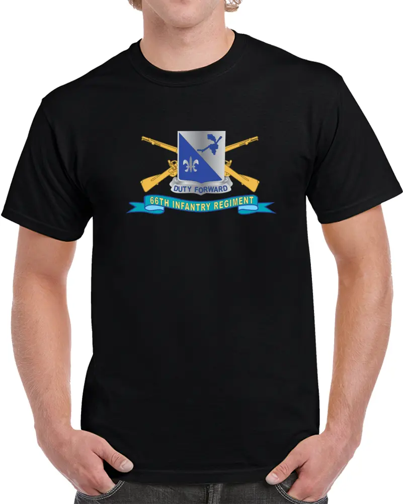 Army - 66Th Infantry Regiment - Dui W Br - Ribbon X 300 T Shirt 1