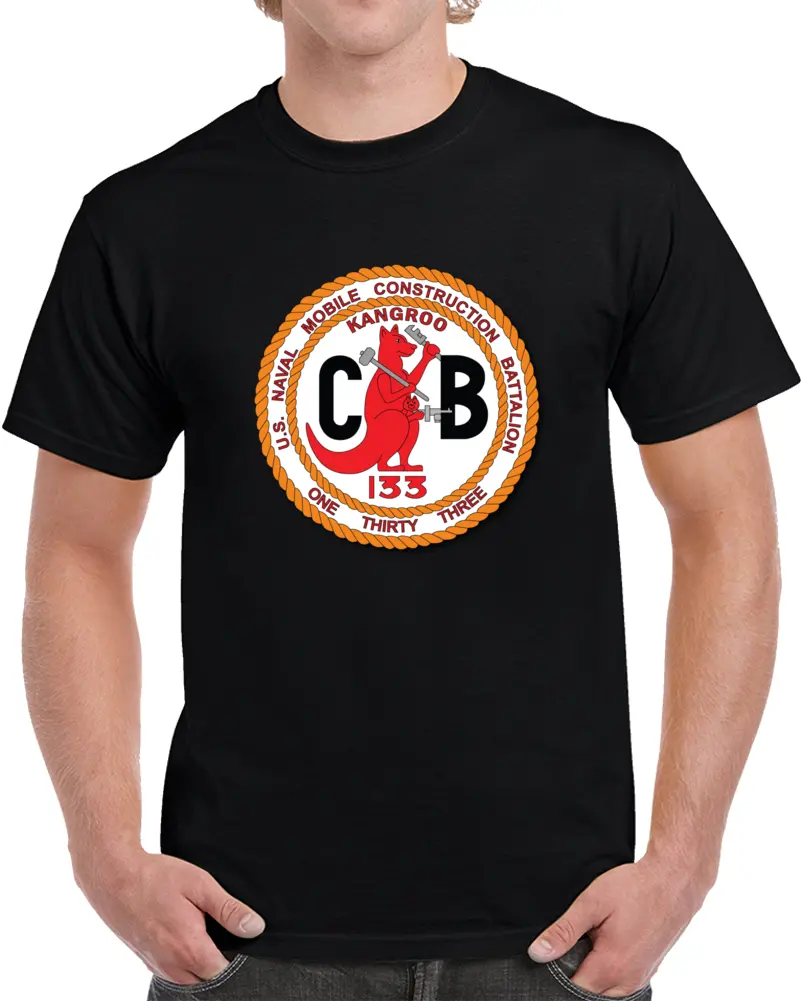 Navy - Ssi -133Rd  Naval Mobile Construction Battalion X 300 T Shirt 1
