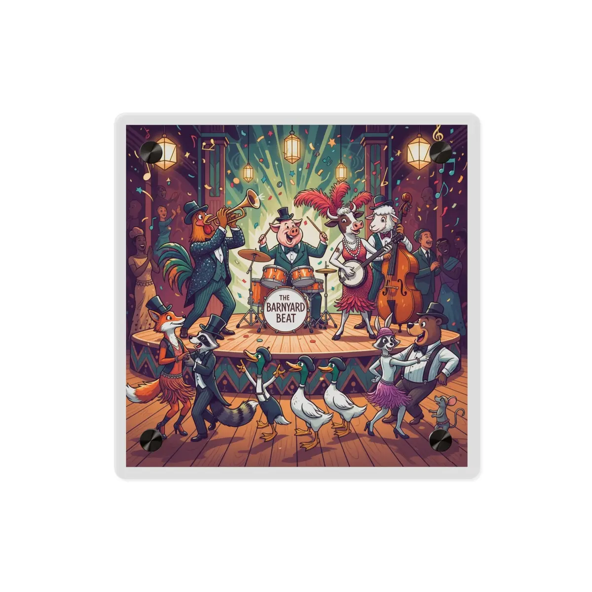 Acrylic Wall Art Panel - Farm Band Dance 9