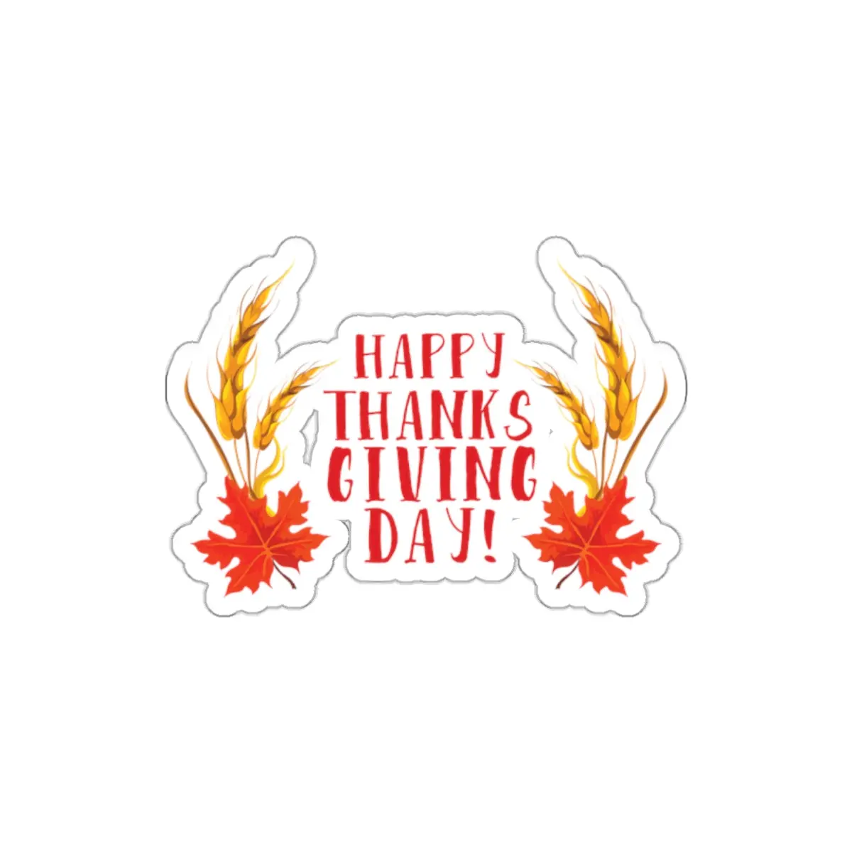 Die-Cut Stickers - Happy Thanksgiving Day 1