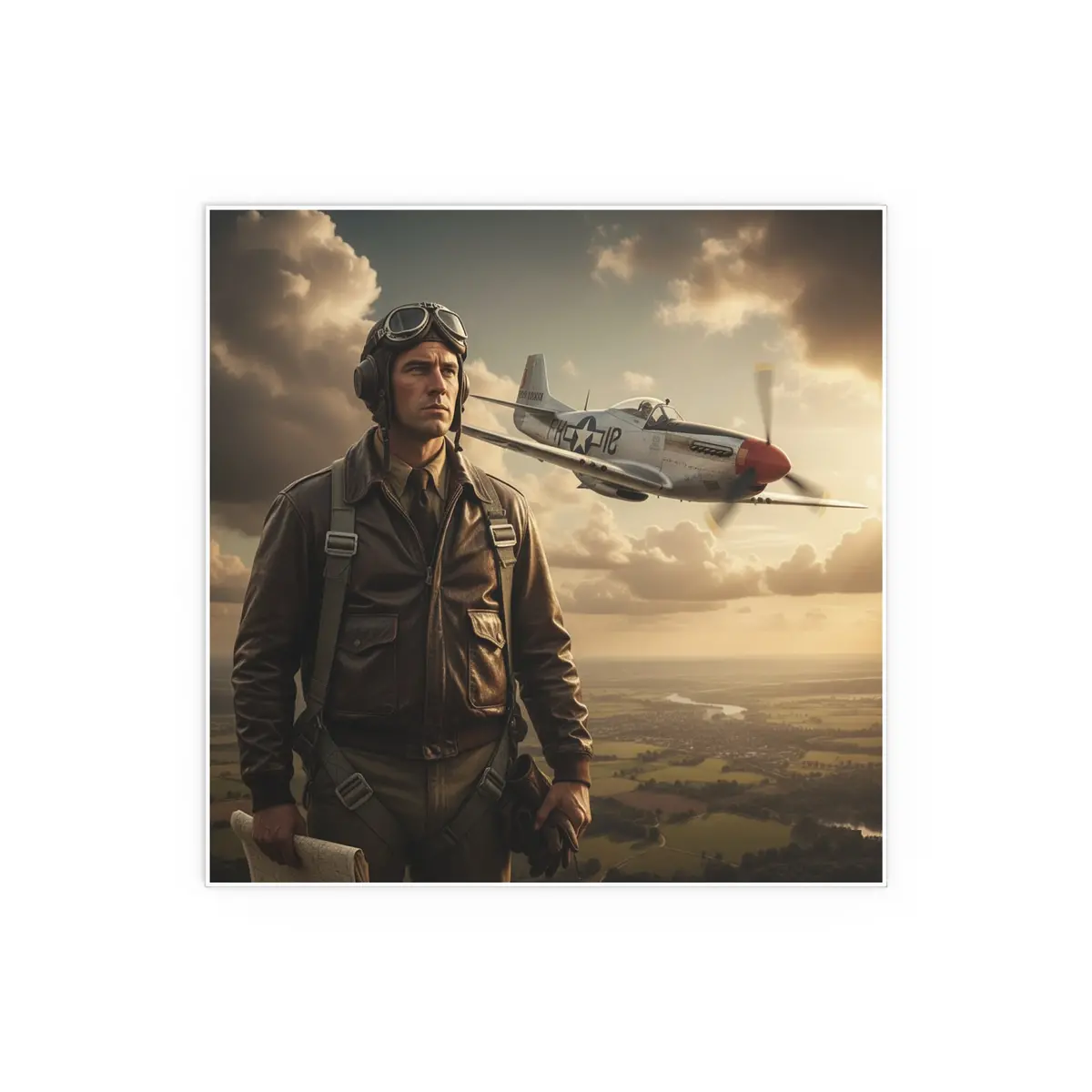 Indoor And Outdoor Silk Posters - Army Air Corps Pilot 6
