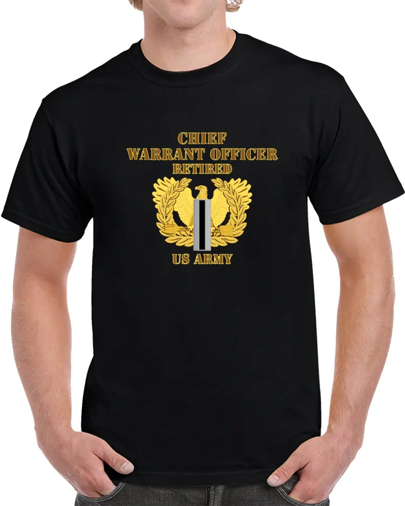 Army - Emblem - Warrant Officer 5 - Cw5 W Eagle - Us Army - Retired - Flat  X 300 - T Shirt 1