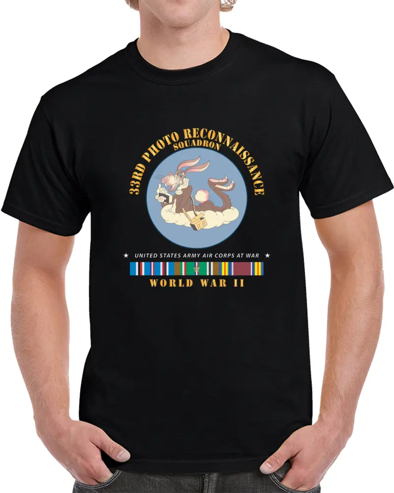 Aac - 33Rd Photo Reconnaissance Squadron - Wwii W Eu Svc X 300 Classic T Shirt, Crewneck Sweatshirt, Hoodie, Long Sleeve 1