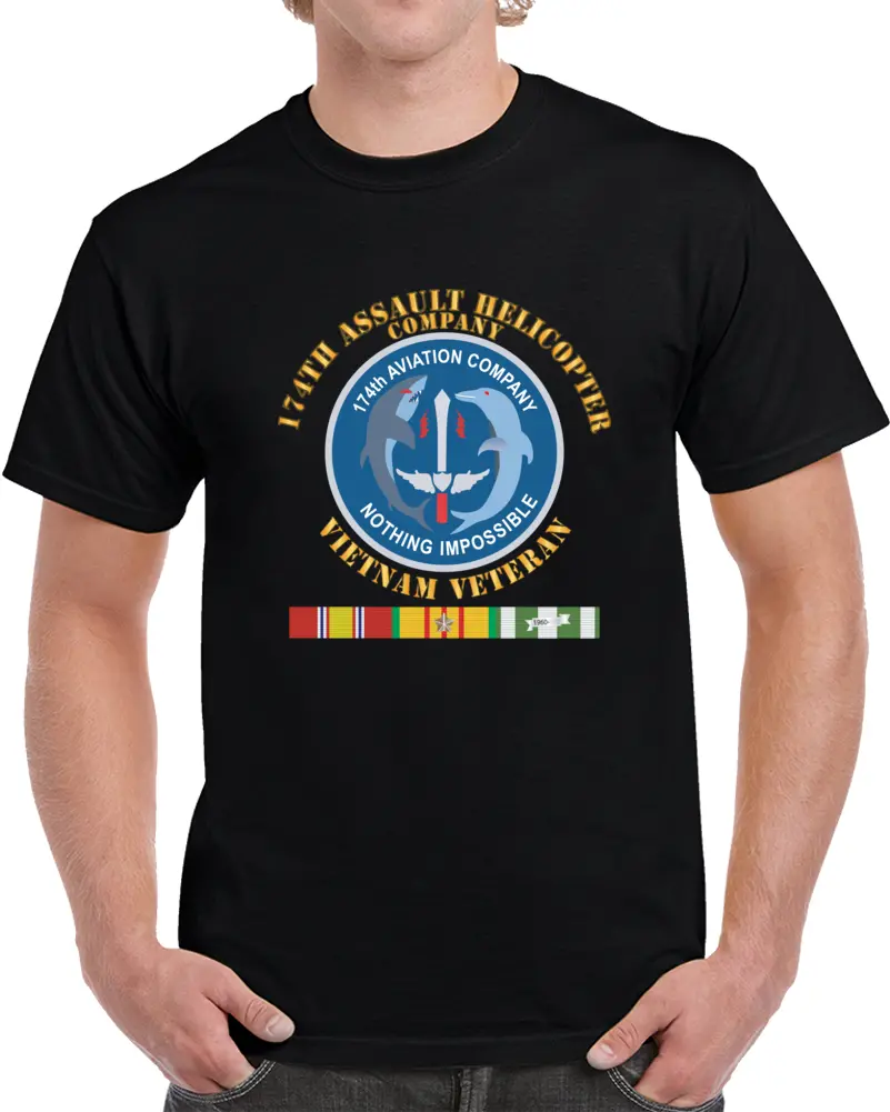 Army - 174Th Ahc - Vietnam Vet W Vn Svc T Shirt 1