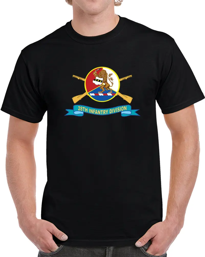 Army - 28Th Infantry Division - Dui - W Br - Ssi - Ribbon - T-Shirts - Classic 1