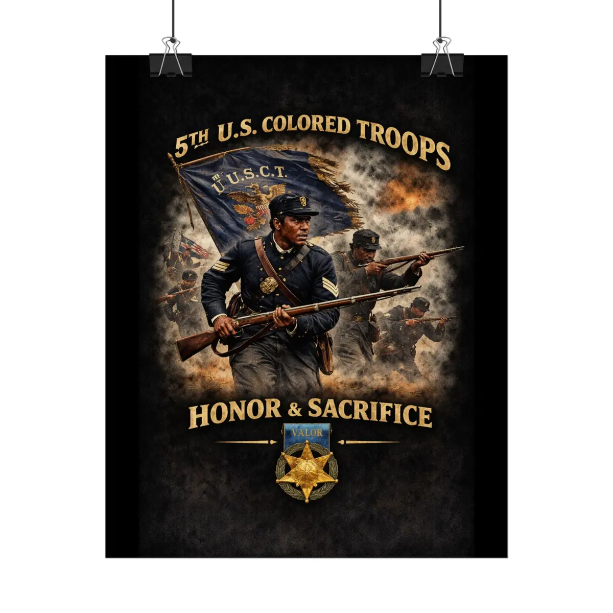 Posters - Honoring The 5Th Usct, 1864 - Right 13