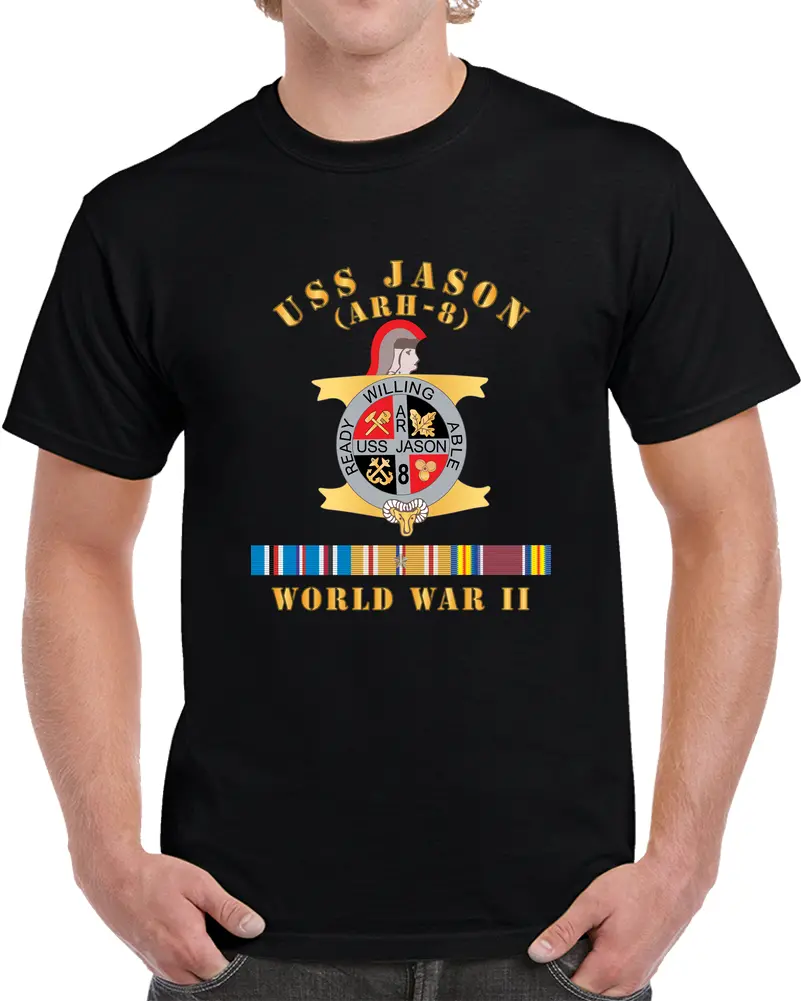 Navy - Uss Jason (Arh-8) - Wwii W  Pac Svc X 300 Classic T Shirt, Crewneck Sweatshirt, Hoodie, Long Sleeve 1