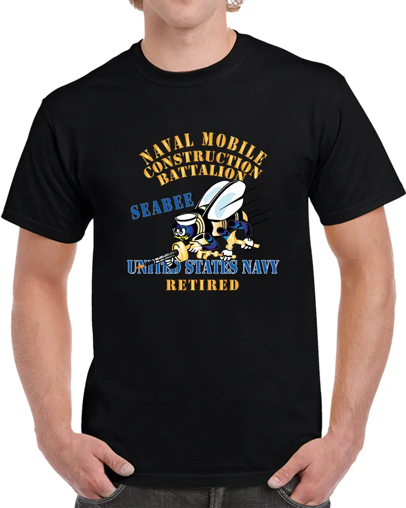 Navy - Seabee - Retired X 300  Classic T Shirt, Crewneck Sweatshirt, Hoodie, Long Sleeve 1
