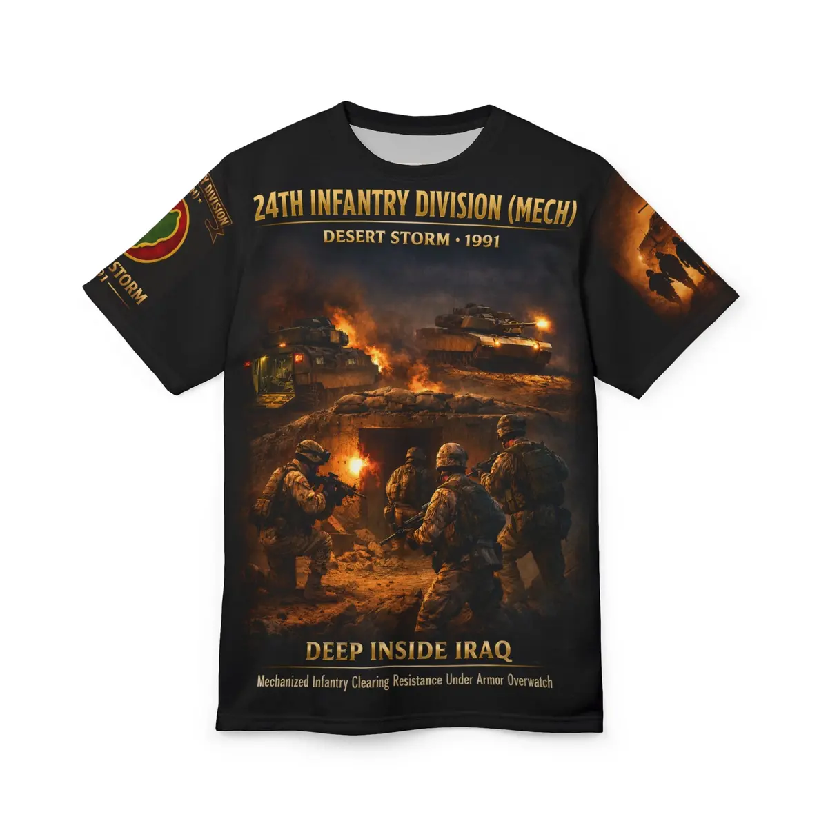 24Th Infantry Division "Deep Inside Iraq" Tribute Tee — Operation Desert Storm 2