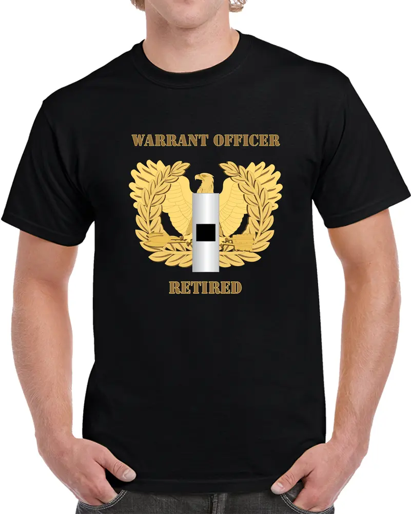 Emblem - Warrant Officer - Wo1 - Retired X 300 T Shirt 1