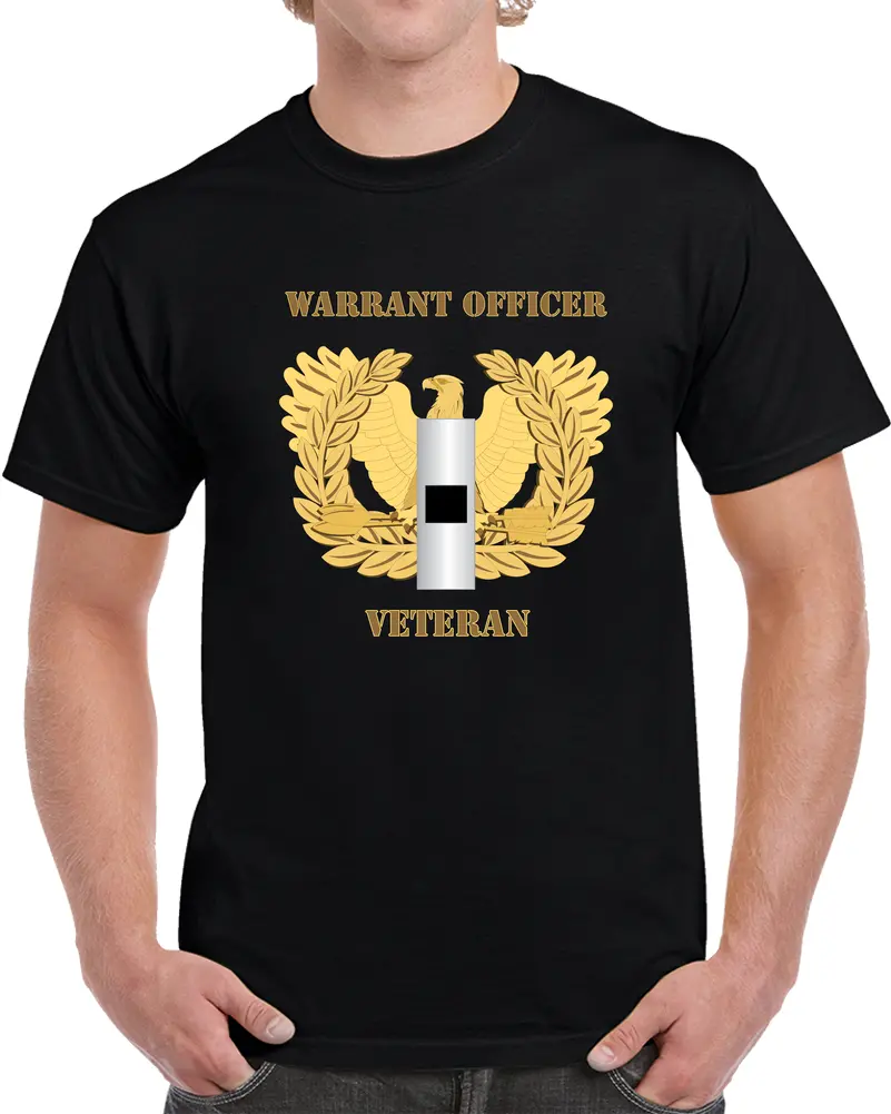 Emblem - Warrant Officer - Wo1 - Veteran X 300 T Shirt 1