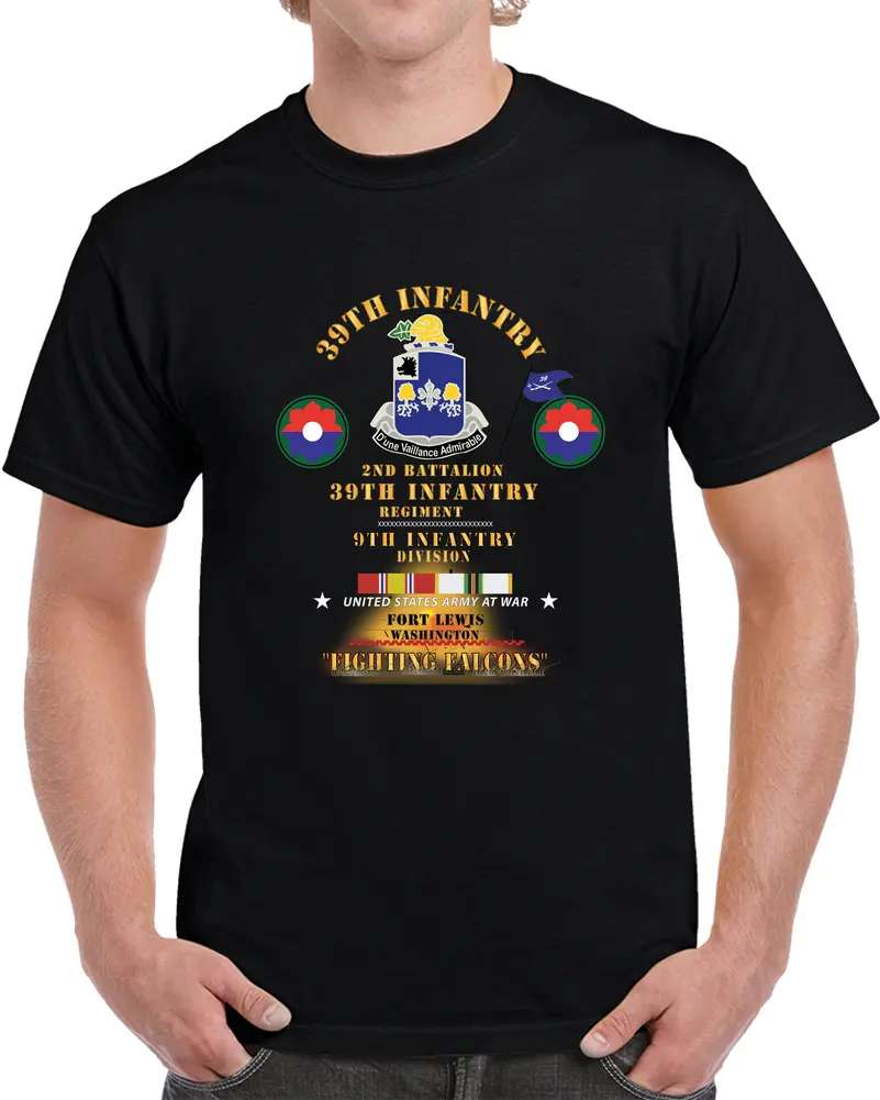 2Nd  Bn 39Th Infantry - 9Th  Infantry Div - Ft Lewis, Wa  - Fighting Falcons  W Cold Svc  X 300 T Shirt 1