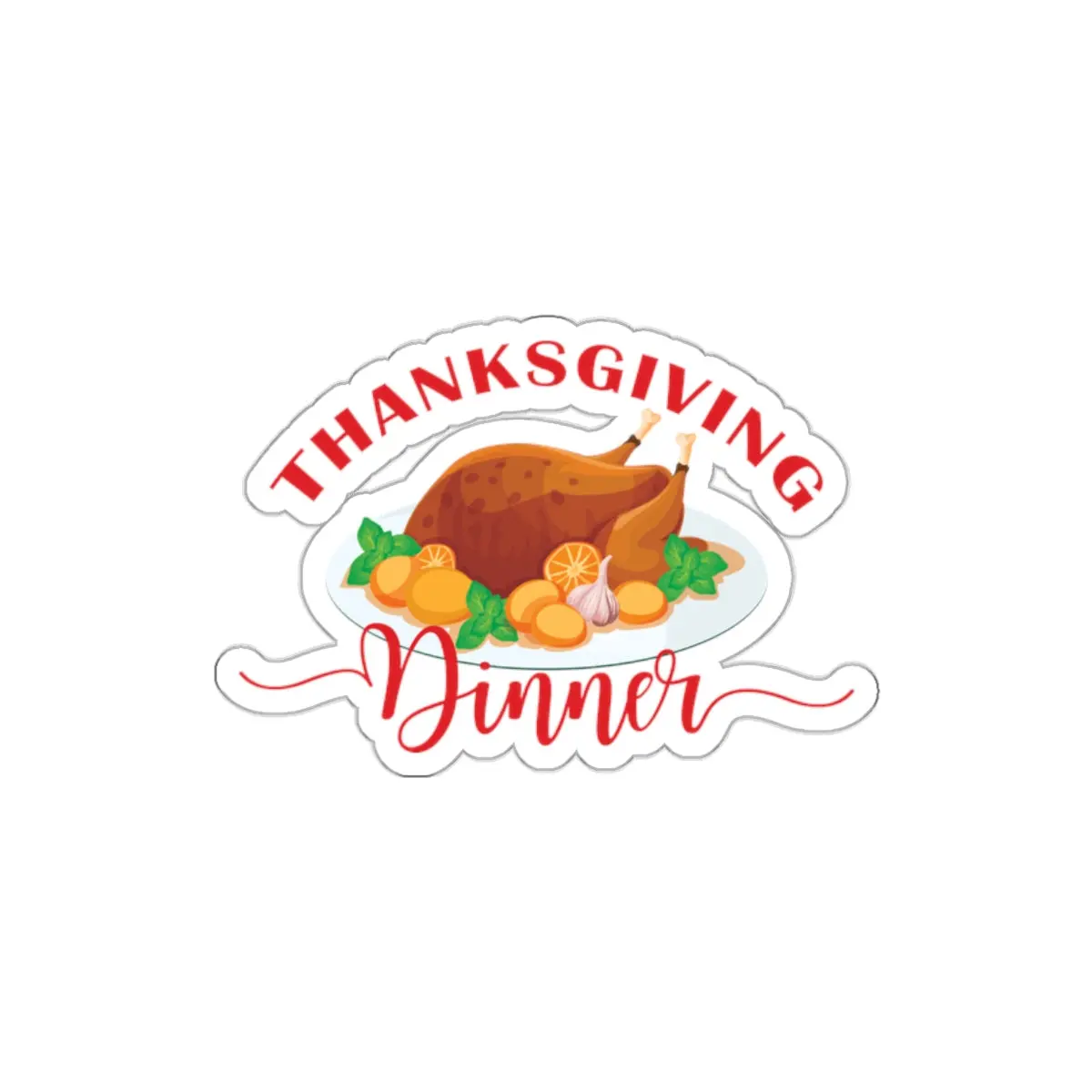 Die-Cut Stickers - Thanksgiving Dinner 1