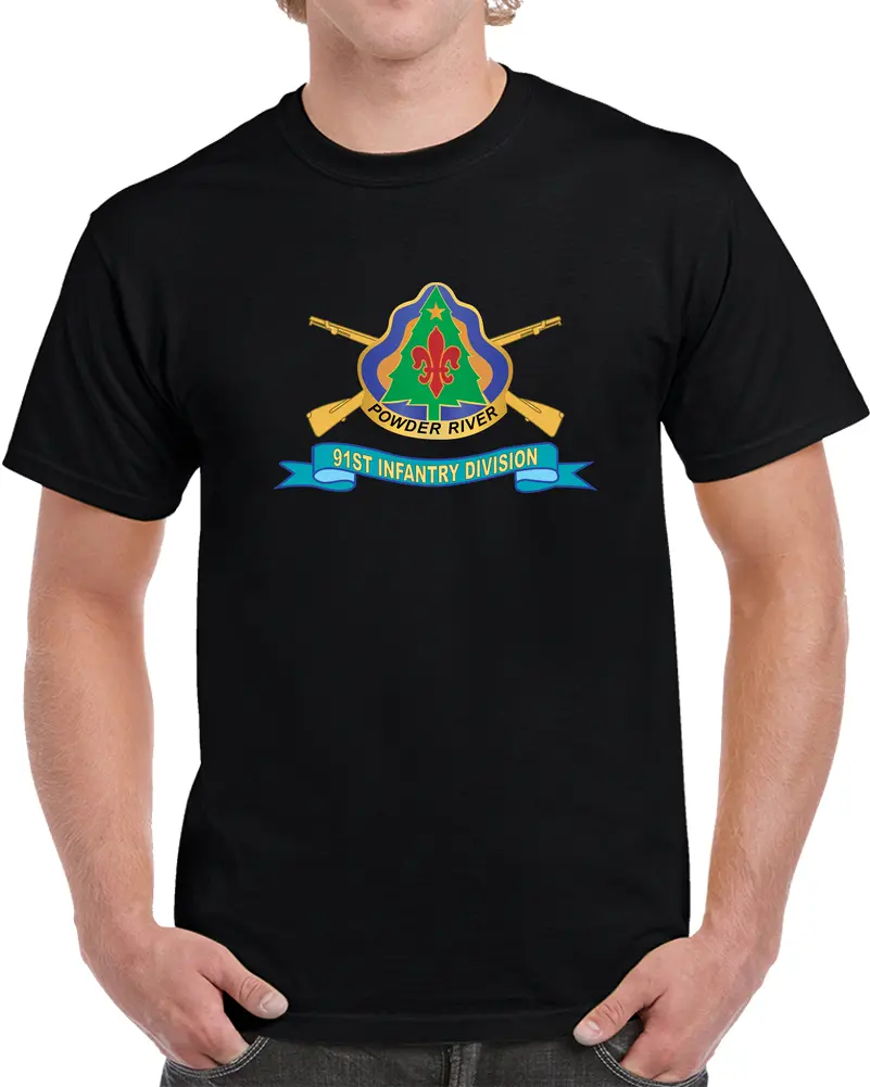 91St Infantry Division - W Br - Dui - Ribbon X 300 T Shirt 1