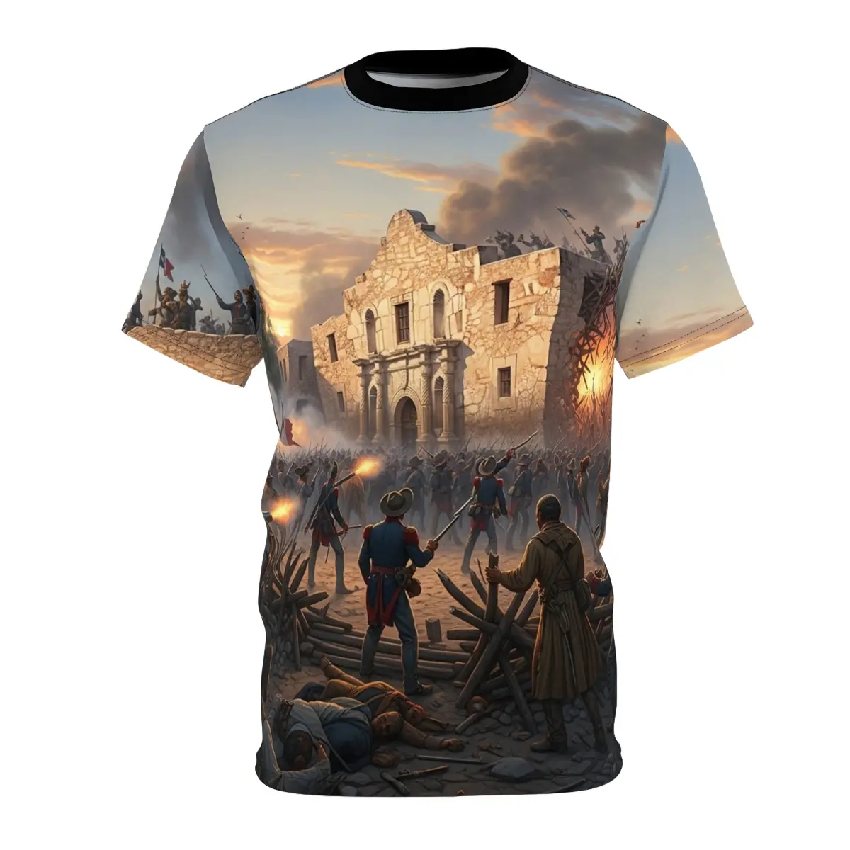 Aop Unisex Tee - Battle Of The Alamo - Texas Independence 1
