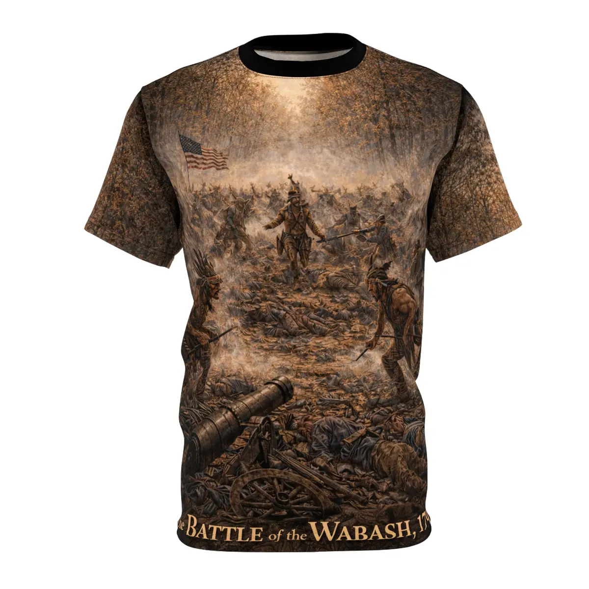 Battle Of The Wabash 1791 All-Over Print Tee — “When The Line Broke” 1