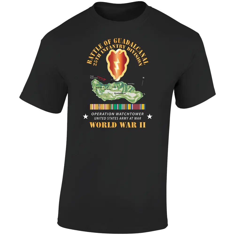 Army - 25Th Infantry Division - Wwii - Guadalcanal X 300 T Shirt 1