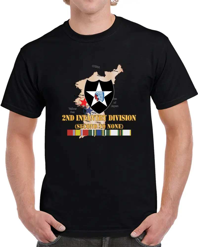 Army - Korea Map - 2Nd Infantry Div - Second To None W Svc - T-Shirts - Classic 1