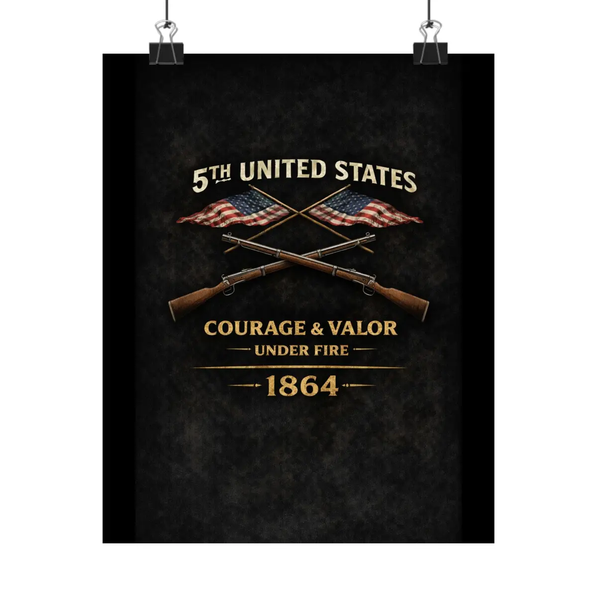 Matte Poster - Honoring The 5Th Usct, 1864 - Left 1