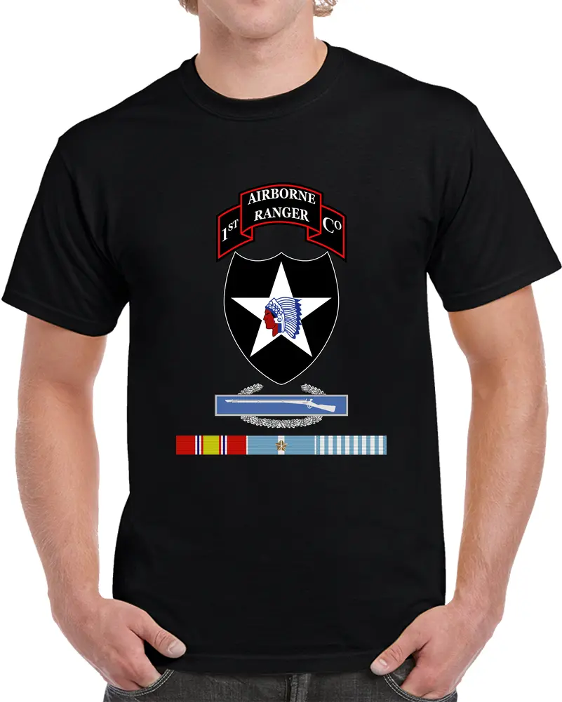 1St Ranger Infantry Co - 2Nd Id Ssi W Cib Korea Svc X 300 T Shirt 1
