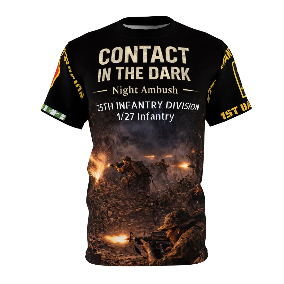Night Ambush 25Th Infantry Division 1/27Th Infantry All-Over Print Tee 1